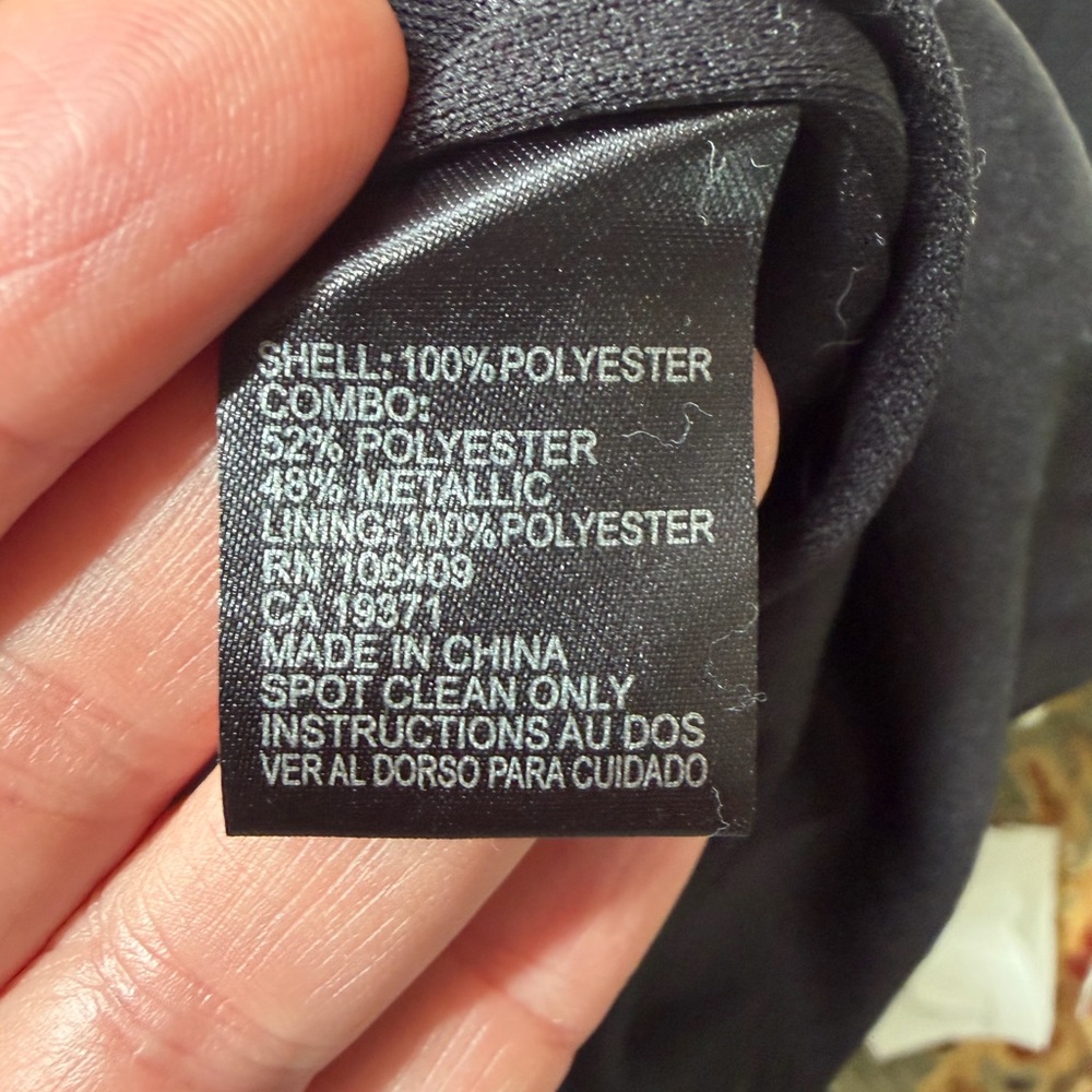 Tahari Arthur Levine Black Gold Metallic Cocktail Dress Quiet Luxury mob wife 8 - Picture 10 of 10
